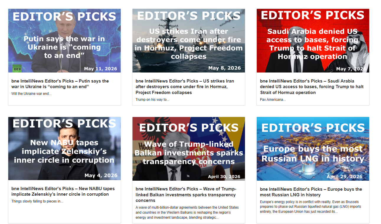The IntelliNews Editor's Picks newsletter